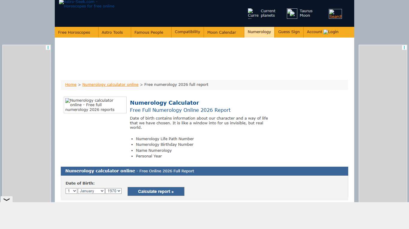 Numerology Calculator, Free Name Numerology Online Report 2026